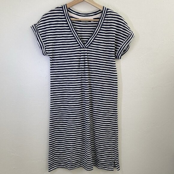 Vineyard Vines Nautical T-Shirt Dress White Navy Blue Stripe Size XXS Preppy - Picture 1 of 9